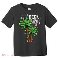 Deck The Palms Tropical Hawaii Christmas Palm Tree Lights Toddler T-Shirt thumb 0
