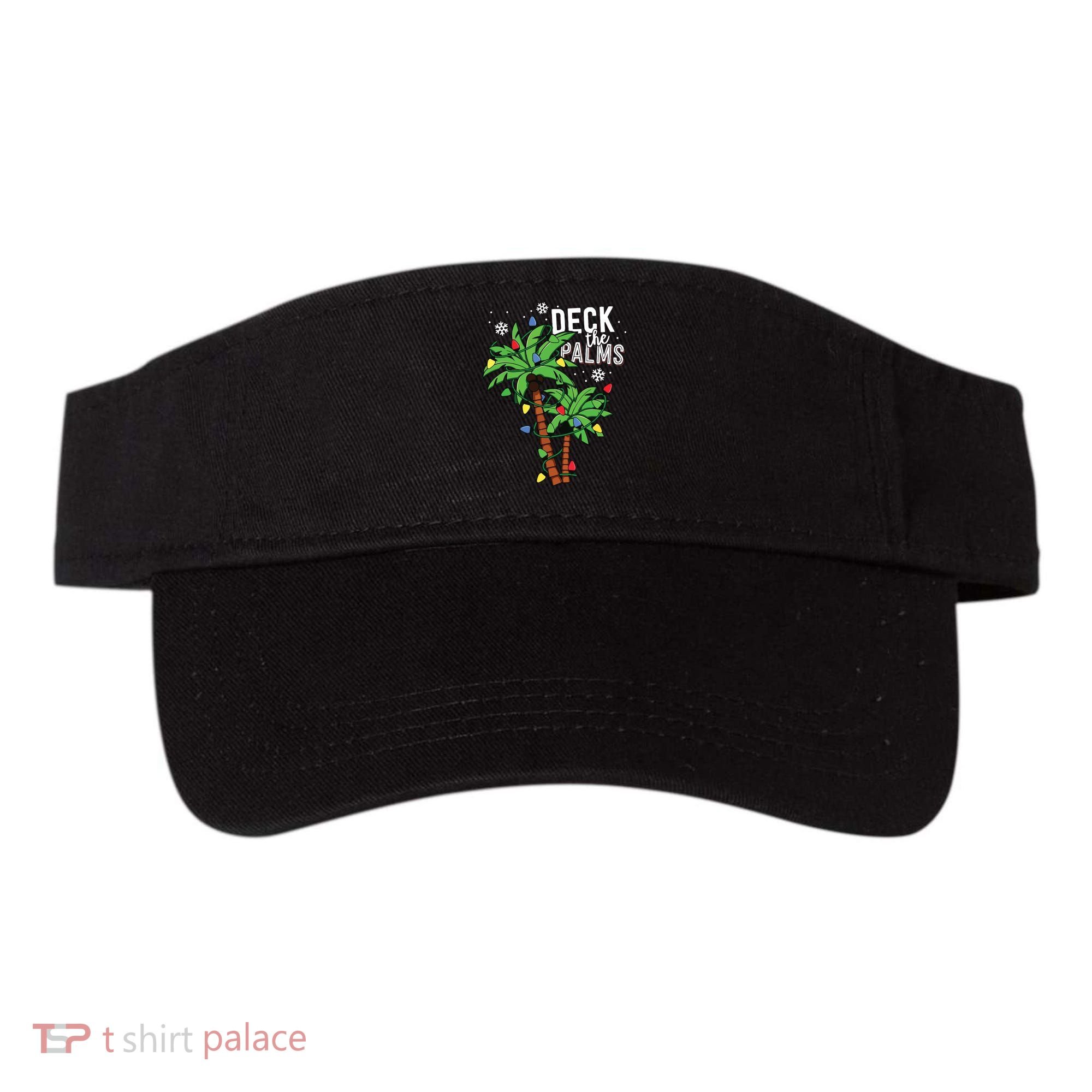 Deck The Palms Tropical Hawaii Christmas Palm Tree Lights Visor
