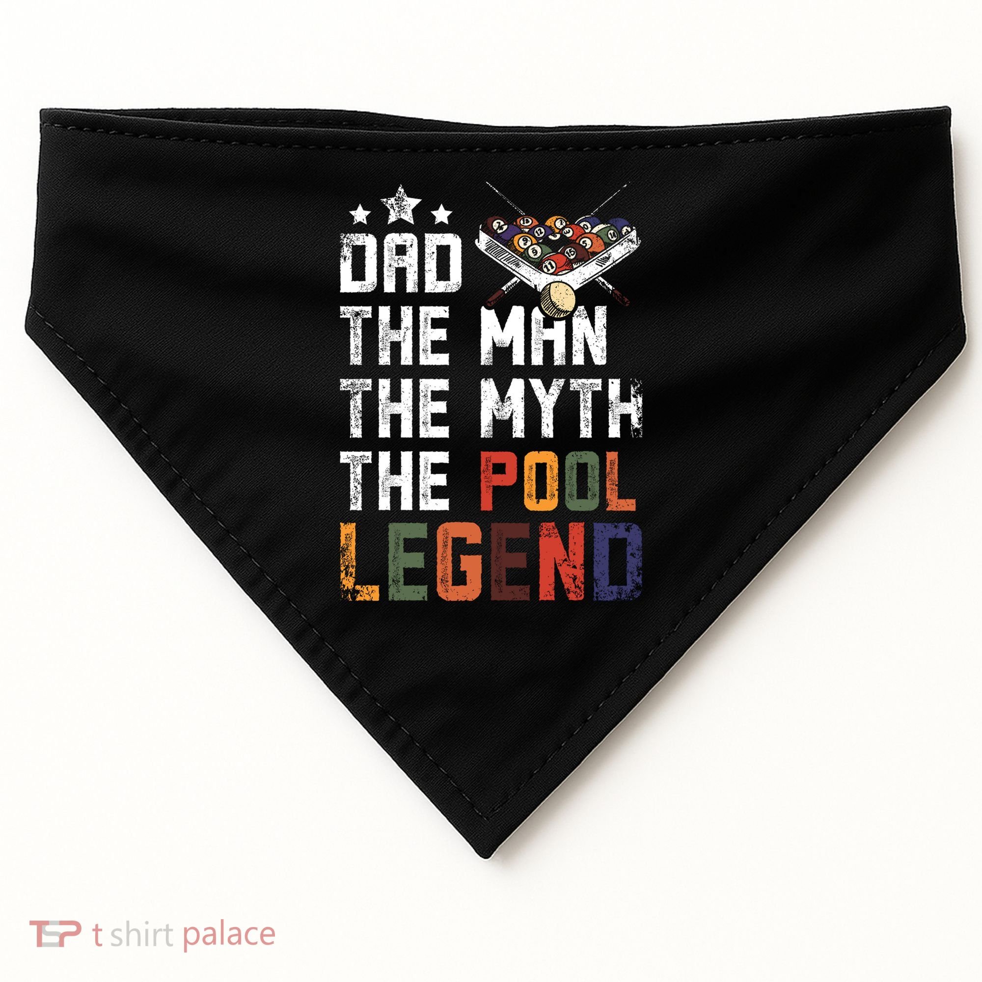 Dad The Pool Billiards Legend Gift For Father's Day USA-Made Doggie Bandana