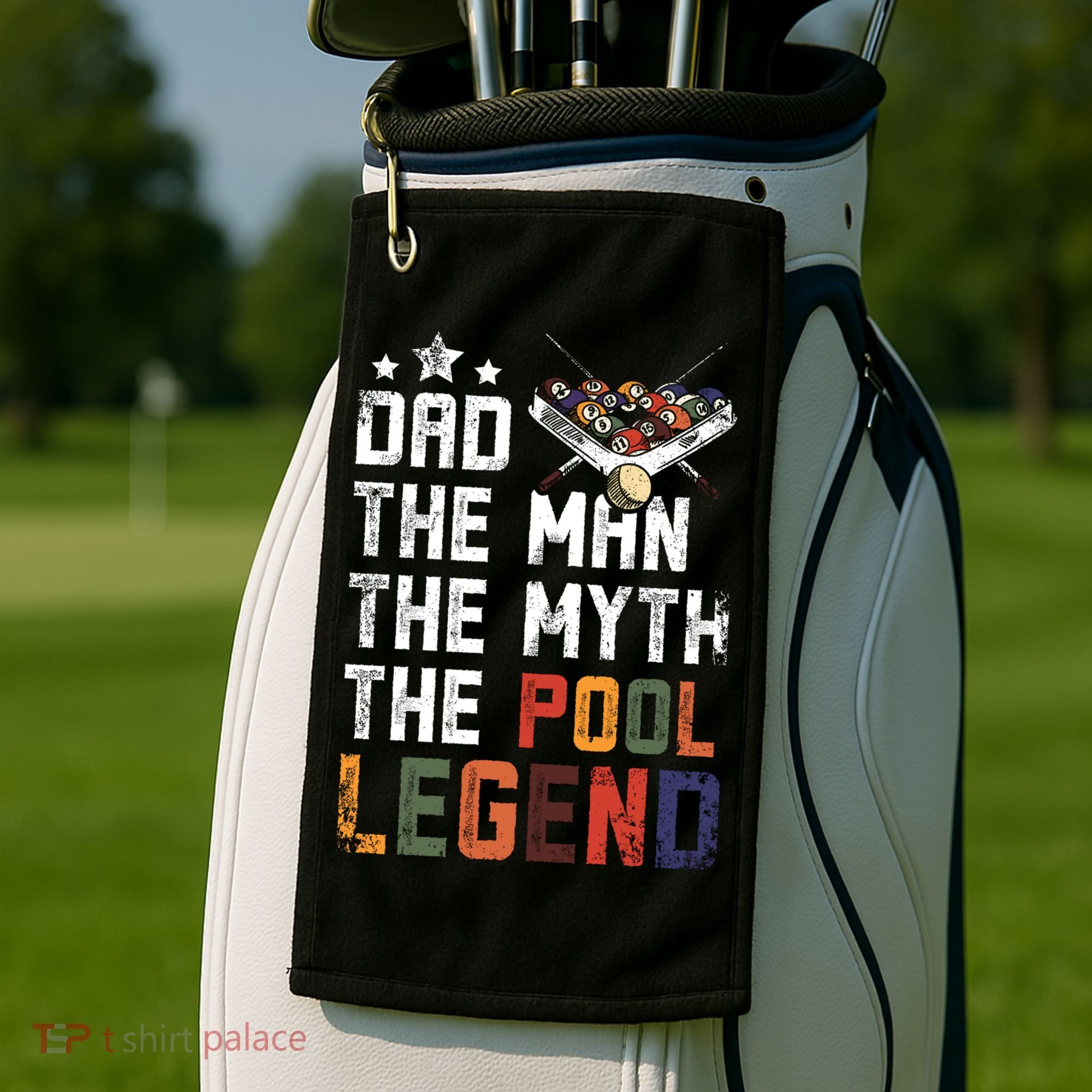 Dad The Pool Billiards Legend Gift For Father's Day Golf Towel