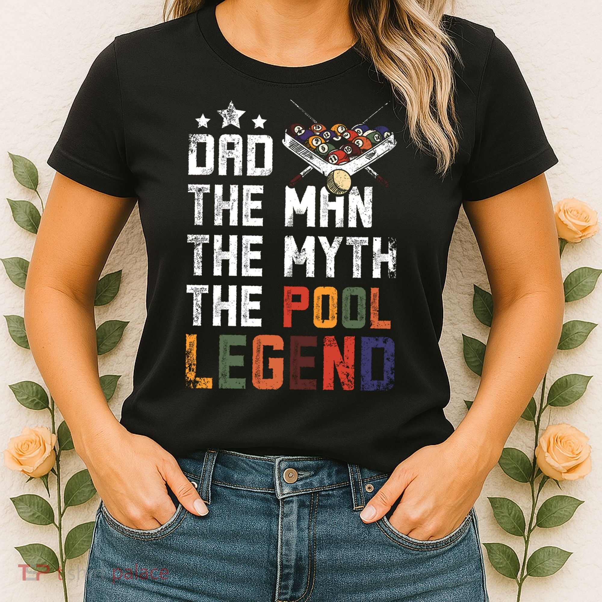 Dad The Pool Billiards Legend Gift For Father's Day Women's T-Shirt