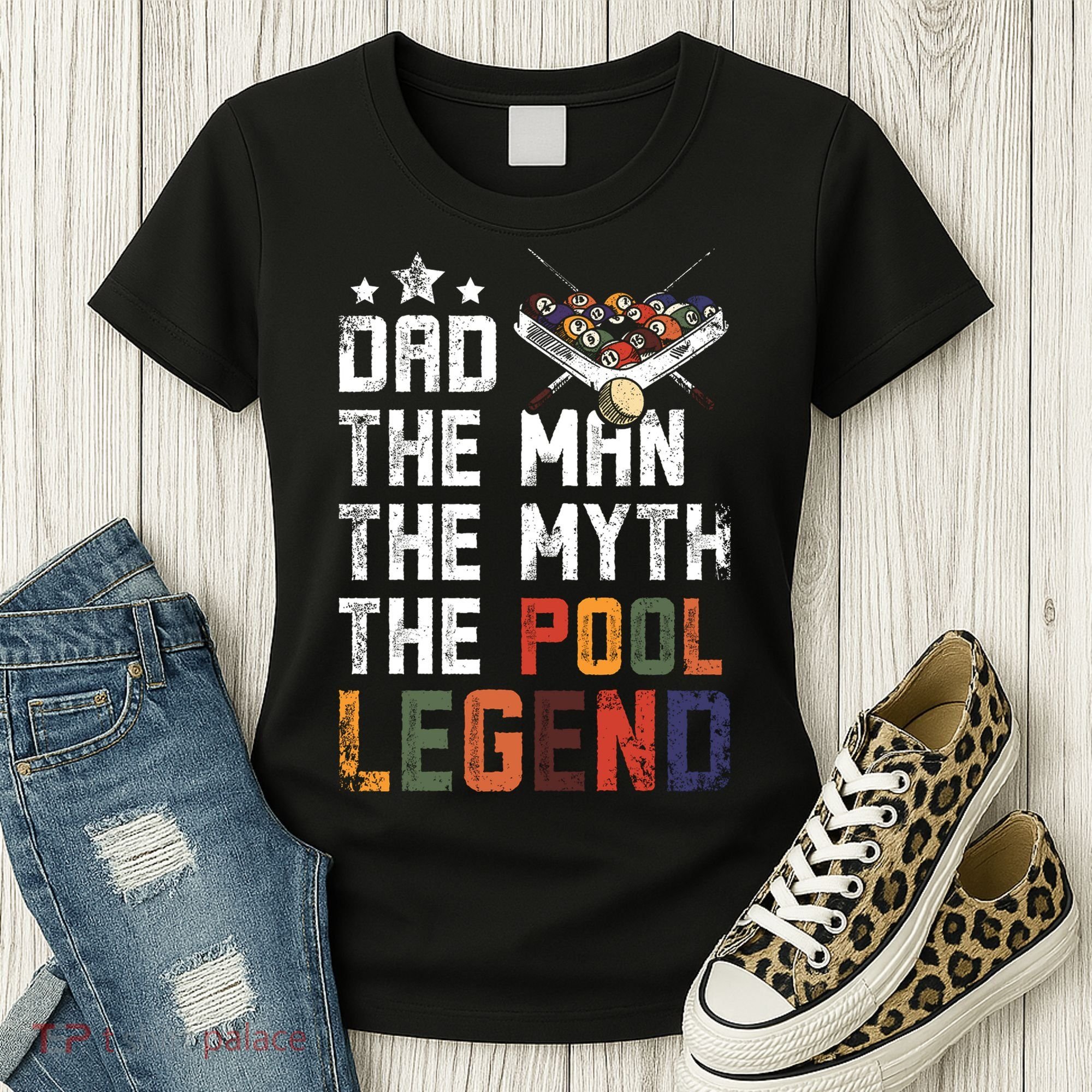 Dad The Pool Billiards Legend Gift For Father's Day Women's T-Shirt