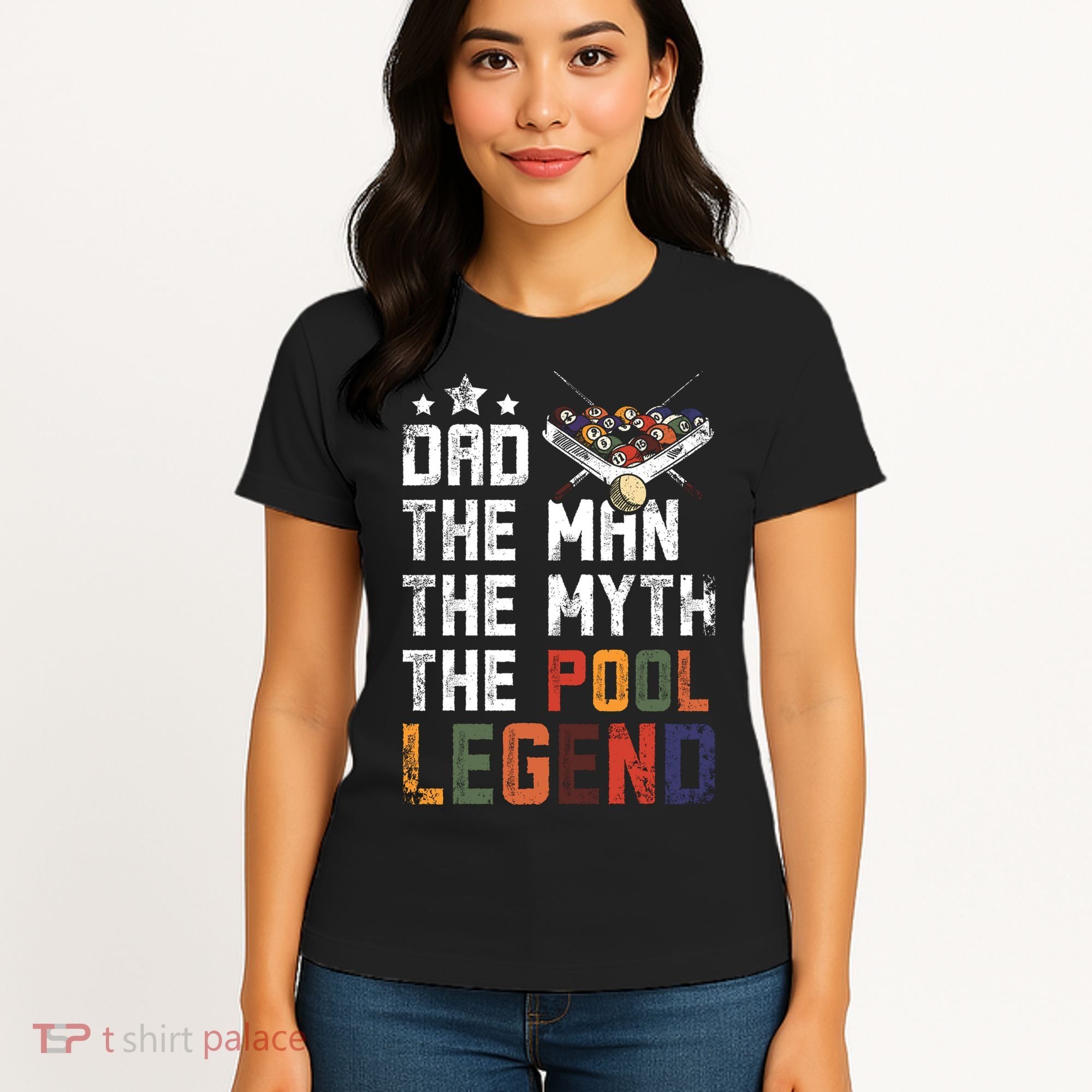 Dad The Pool Billiards Legend Gift For Father's Day Women's T-Shirt