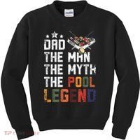Dad The Pool Billiards Legend Gift For Father's Day Kids Sweatshirt thumb 0