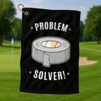 Duct Tape Problem Solver Golf Towel thumb 1