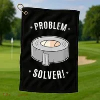 Duct Tape Problem Solver Golf Towel thumb 1