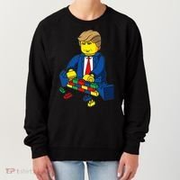 Donald Trump Presidential Building Brick Wall Women's Sweatshirt thumb 0