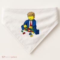 Donald Trump Presidential Building Brick Wall USA-Made Doggie Bandana thumb 0