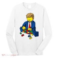 Donald Trump Presidential Building Brick Wall Long Sleeve Shirt thumb 0
