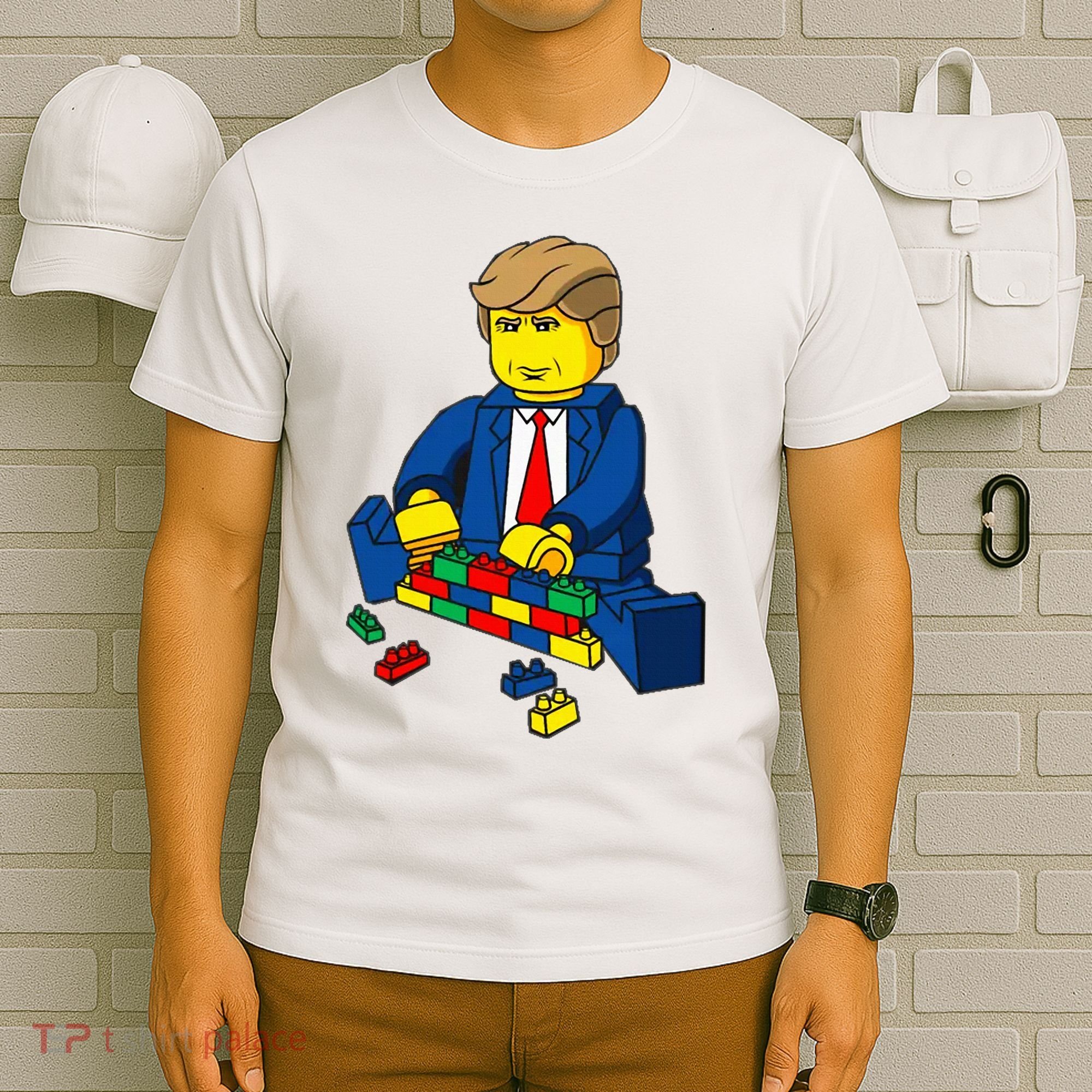 Donald Trump Presidential Building Brick Wall T-Shirt