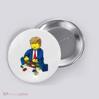Donald Trump Presidential Building Brick Wall Button thumb 0