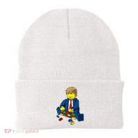 Donald Trump Presidential Building Brick Wall Beanie thumb 0