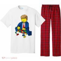 Donald Trump Presidential Building Brick Wall Pajama Set thumb 0