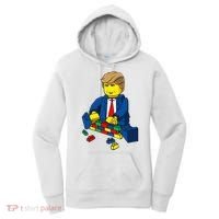 Donald Trump Presidential Building Brick Wall Women's Hoodie thumb 0