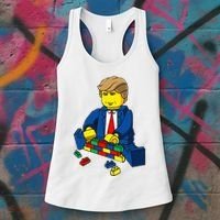 Donald Trump Presidential Building Brick Wall Women's Tank Top thumb 3