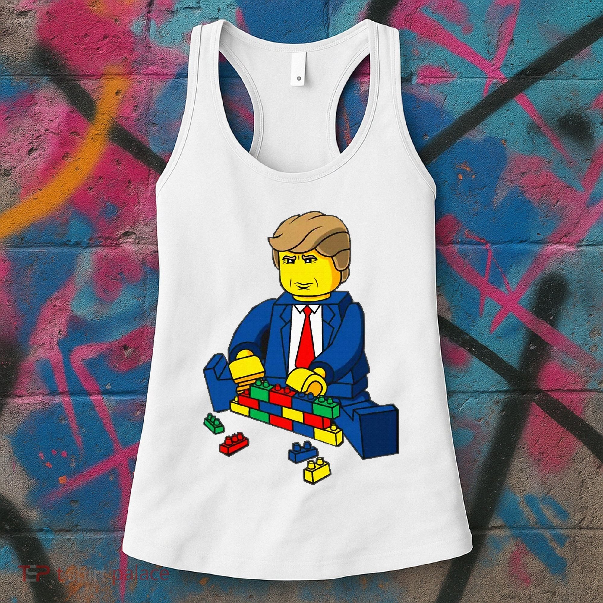 Donald Trump Presidential Building Brick Wall Women's Tank Top