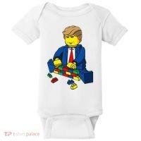 Donald Trump Presidential Building Brick Wall Baby Bodysuit thumb 0