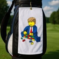 Donald Trump Presidential Building Brick Wall Golf Towel thumb 2