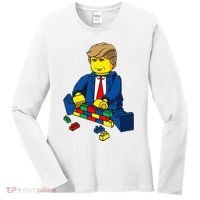 Donald Trump Presidential Building Brick Wall Women's Long Sleeve Shirt thumb 0