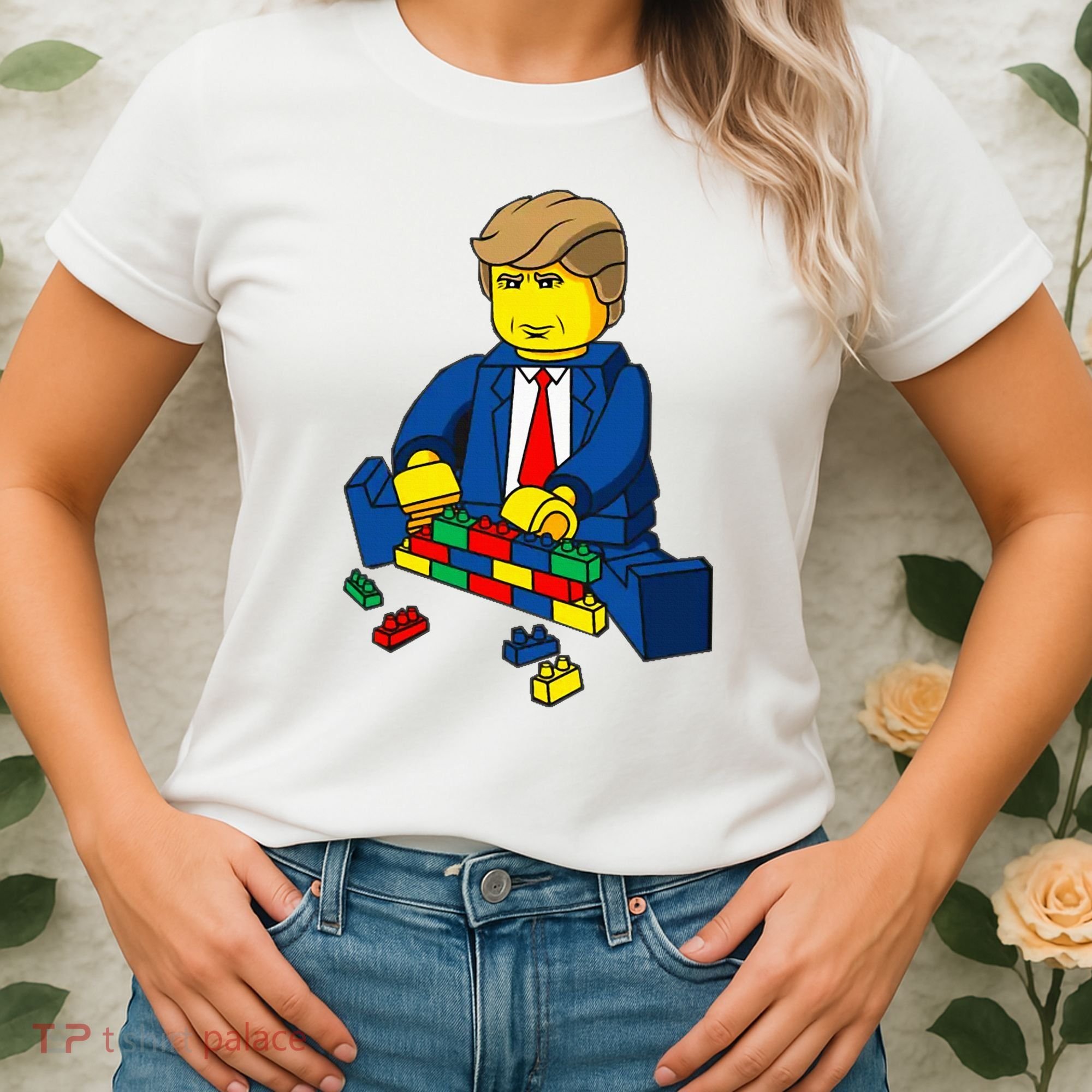 Donald Trump Presidential Building Brick Wall Women's T-Shirt