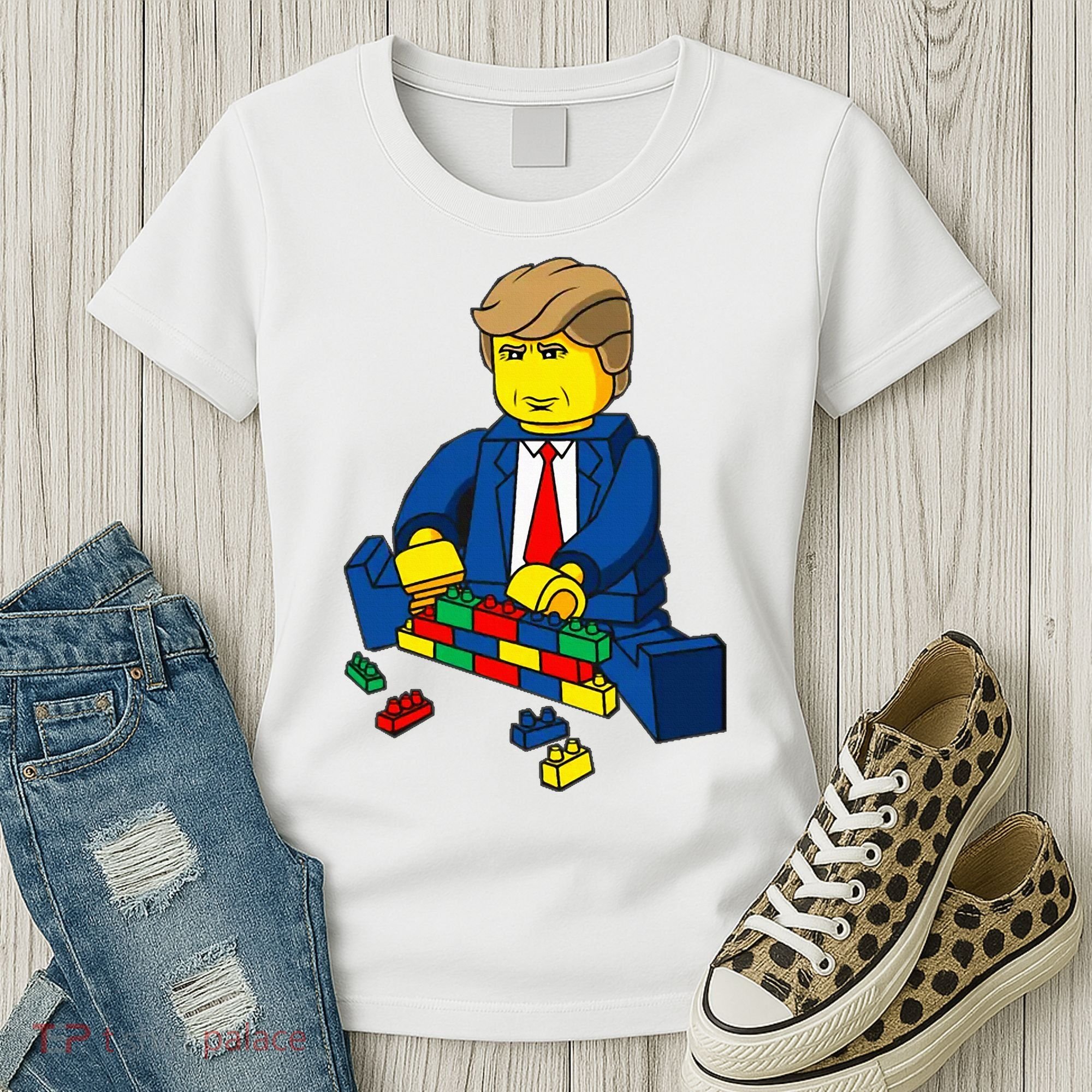 Donald Trump Presidential Building Brick Wall Women's T-Shirt