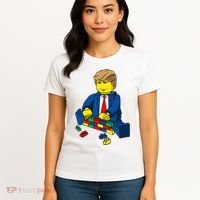 Donald Trump Presidential Building Brick Wall Women's T-Shirt thumb 4
