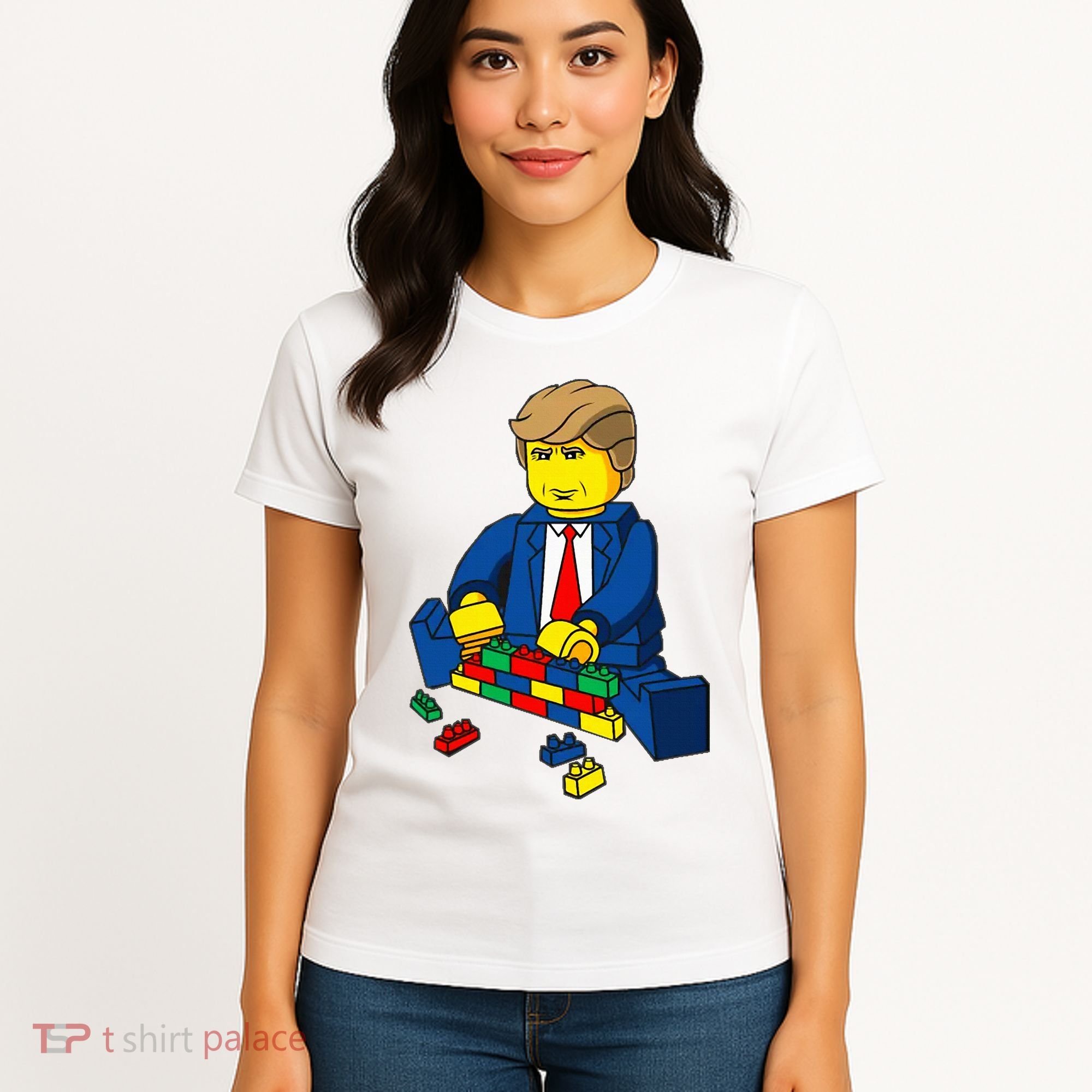 Donald Trump Presidential Building Brick Wall Women's T-Shirt