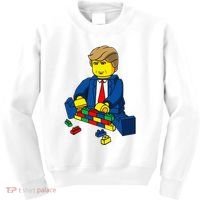 Donald Trump Presidential Building Brick Wall Kids Sweatshirt thumb 0