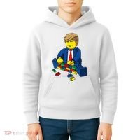 Donald Trump Presidential Building Brick Wall Kids Hoodie thumb 4