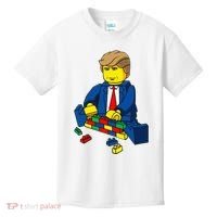 Donald Trump Presidential Building Brick Wall Kids T-Shirt thumb 0