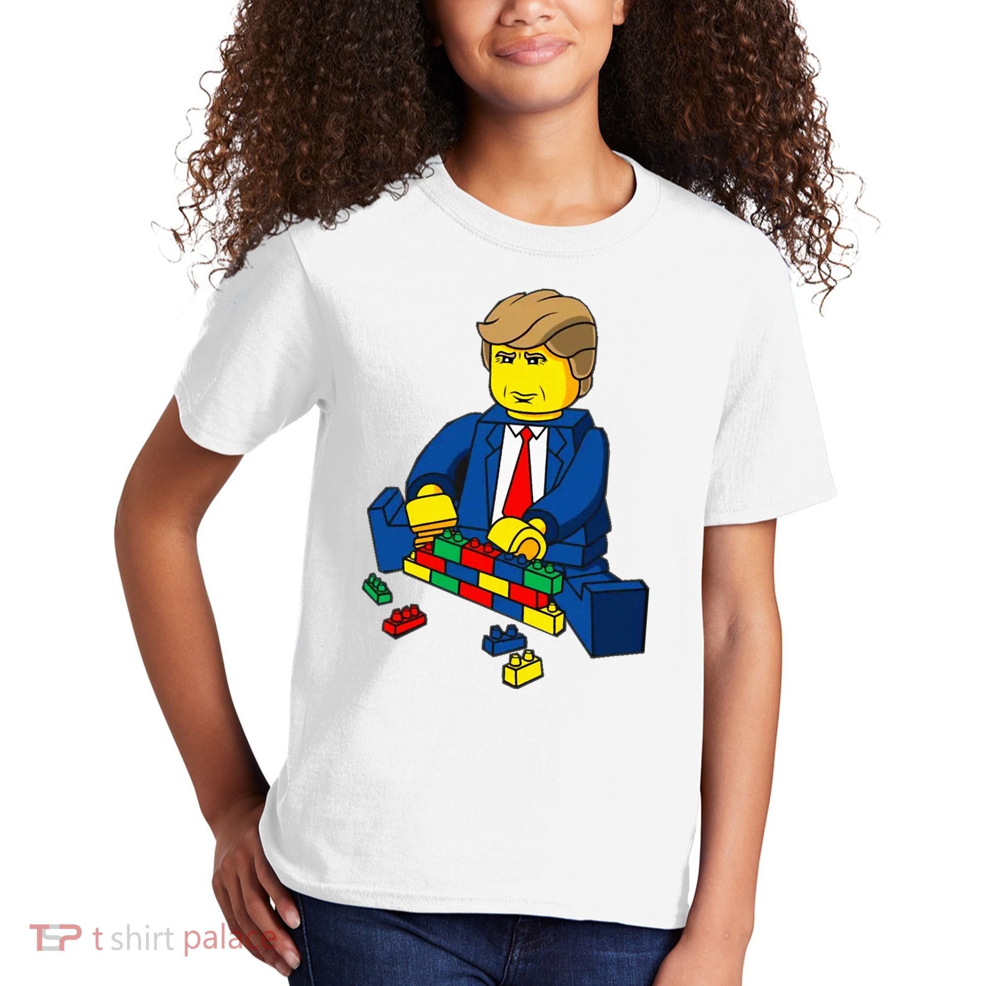 Donald Trump Presidential Building Brick Wall Kids T-Shirt