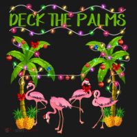 Deck The Palms Flamingo Lover Merry Christmas Pink Xmas Cute Gift Ornament thumb 1
