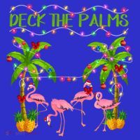 Deck The Palms Flamingo Lover Merry Christmas Pink Xmas Cute Gift Kids T-Shirt thumb 4