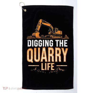 Digging The Quarry Life Excavation Golf Towel