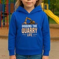 Digging The Quarry Life Excavation Kids Hoodie thumb 3
