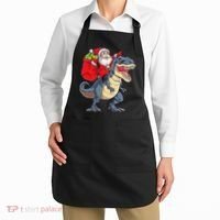 Dinosaur T Rex Christmas Santa Xmas Squad Apron thumb 2