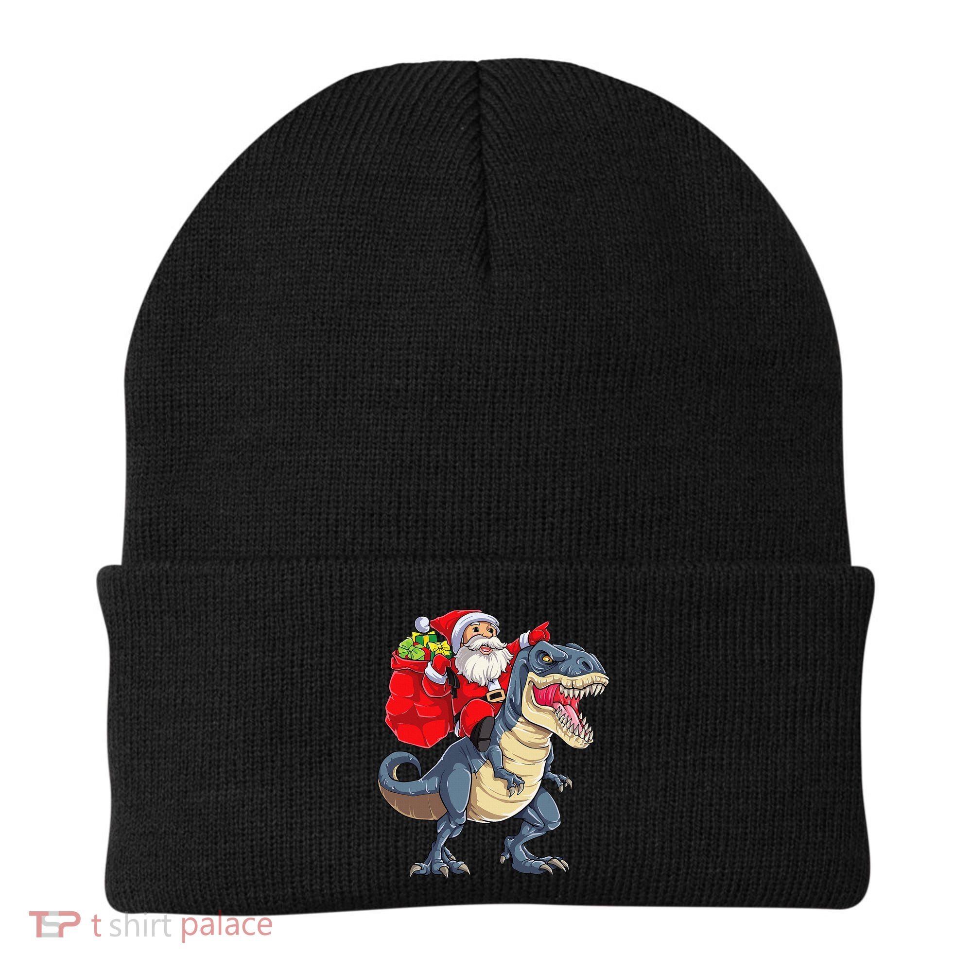 Dinosaur T Rex Christmas Santa Xmas Squad Beanie