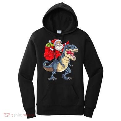 Dinosaur T Rex Christmas Santa Xmas Squad Women's Hoodie