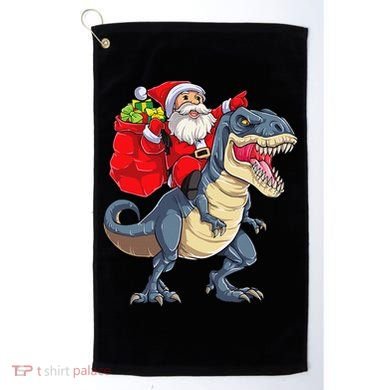 Dinosaur T Rex Christmas Santa Xmas Squad Golf Towel