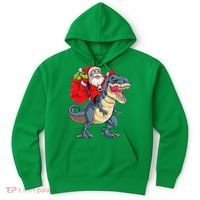 Dinosaur T Rex Christmas Santa Xmas Squad Hoodie thumb 0