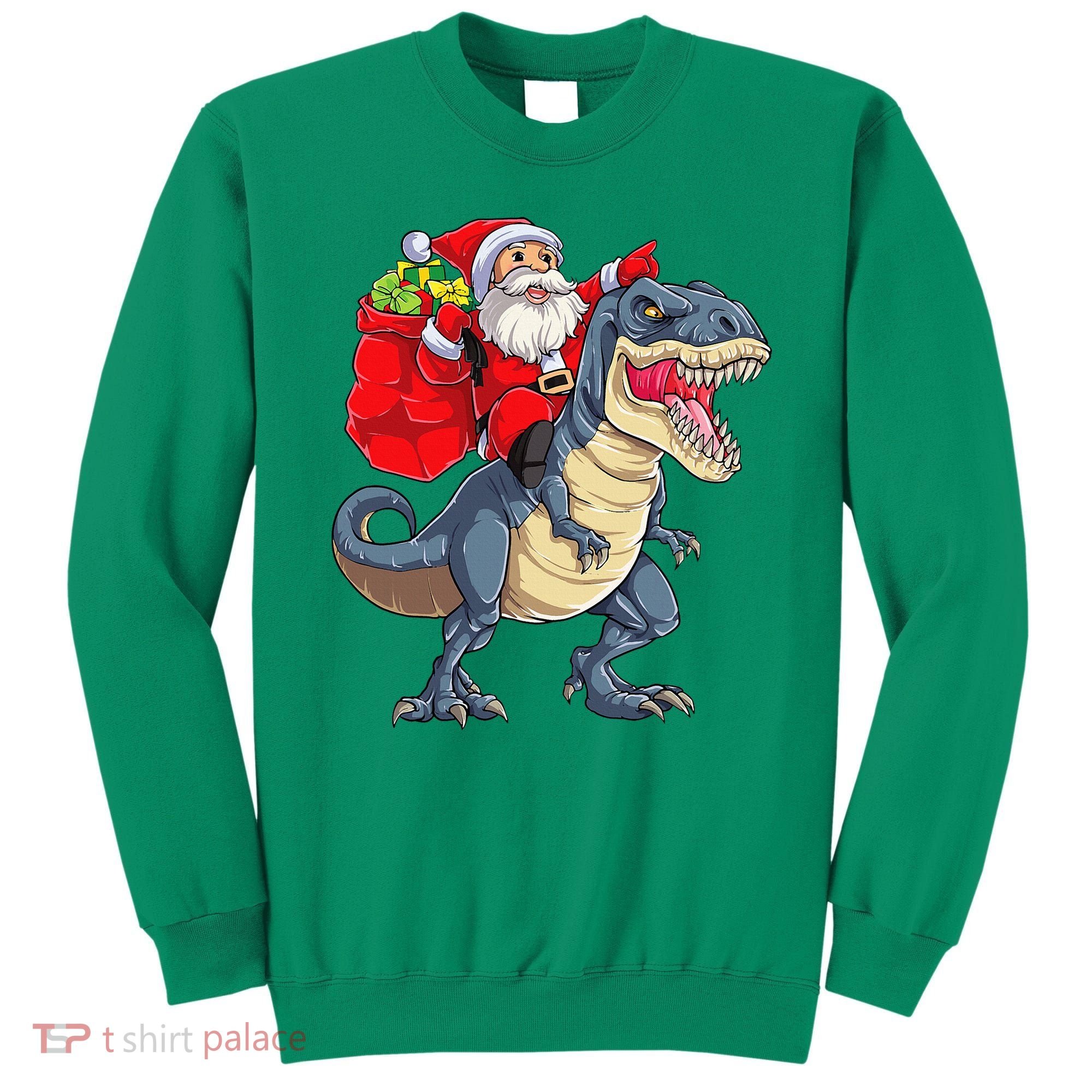 Dinosaur T Rex Christmas Santa Xmas Squad Sweatshirt