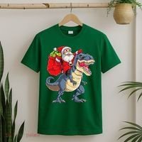 Dinosaur T Rex Christmas Santa Xmas Squad T-Shirt thumb 2