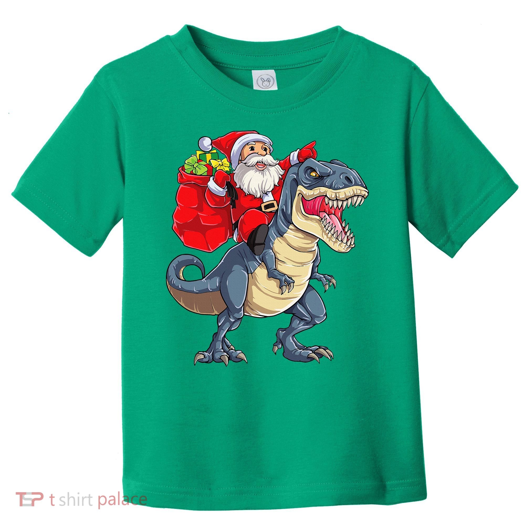 Dinosaur T Rex Christmas Santa Xmas Squad Toddler T-Shirt
