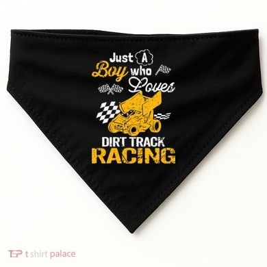 Dirt Track Racing Boy USA-Made Doggie Bandana