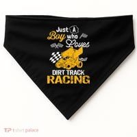 Dirt Track Racing Boy USA-Made Doggie Bandana thumb 0