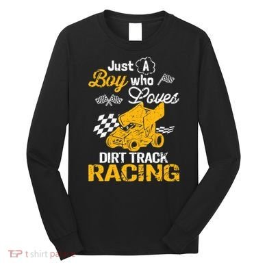 Dirt Track Racing Boy Long Sleeve Shirt