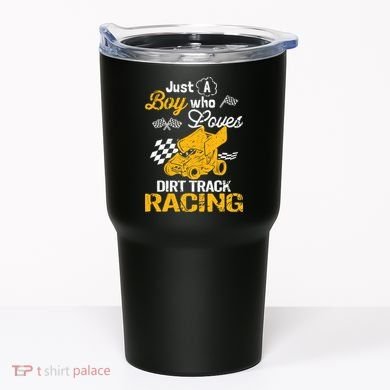 Dirt Track Racing Boy Tumbler