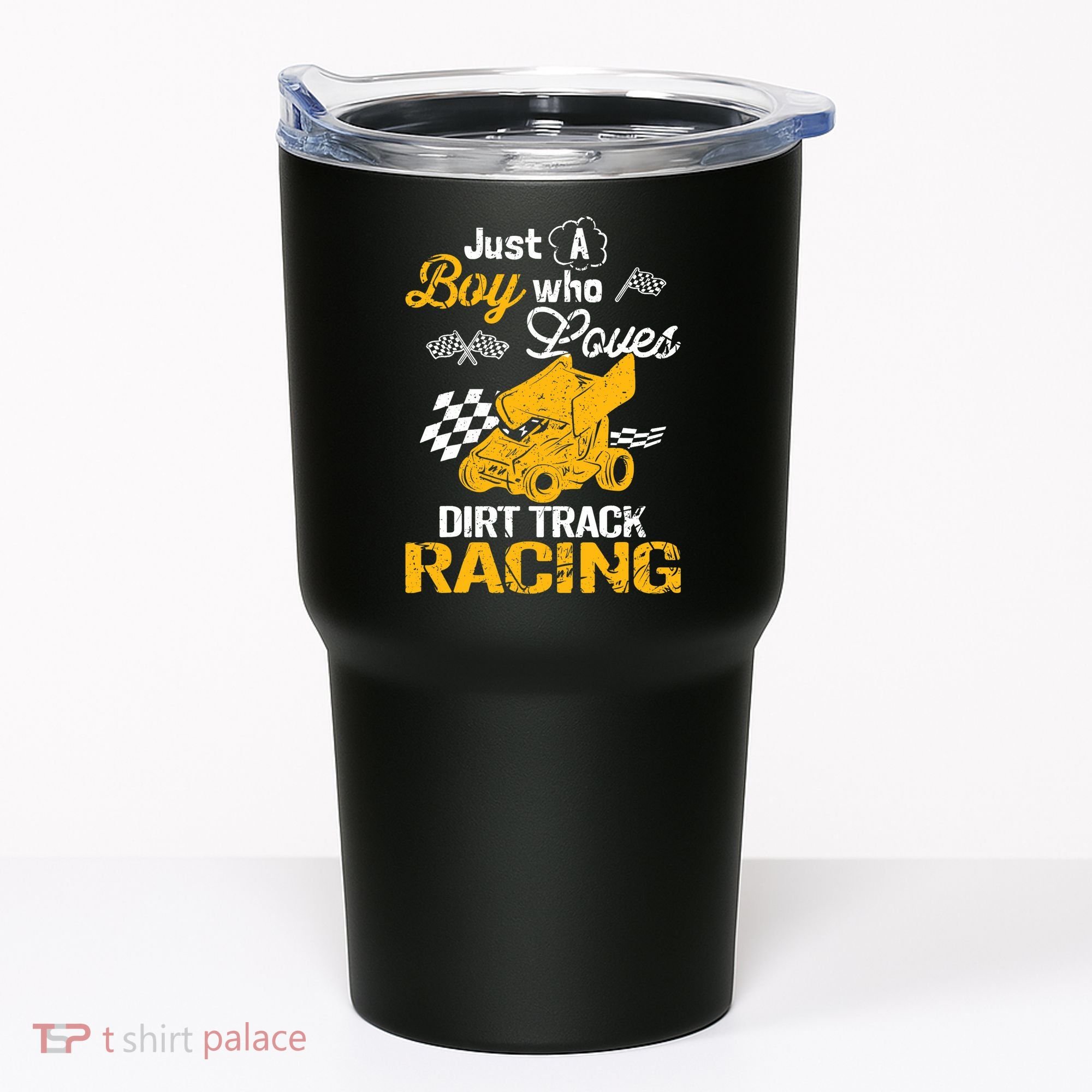 Dirt Track Racing Boy Tumbler