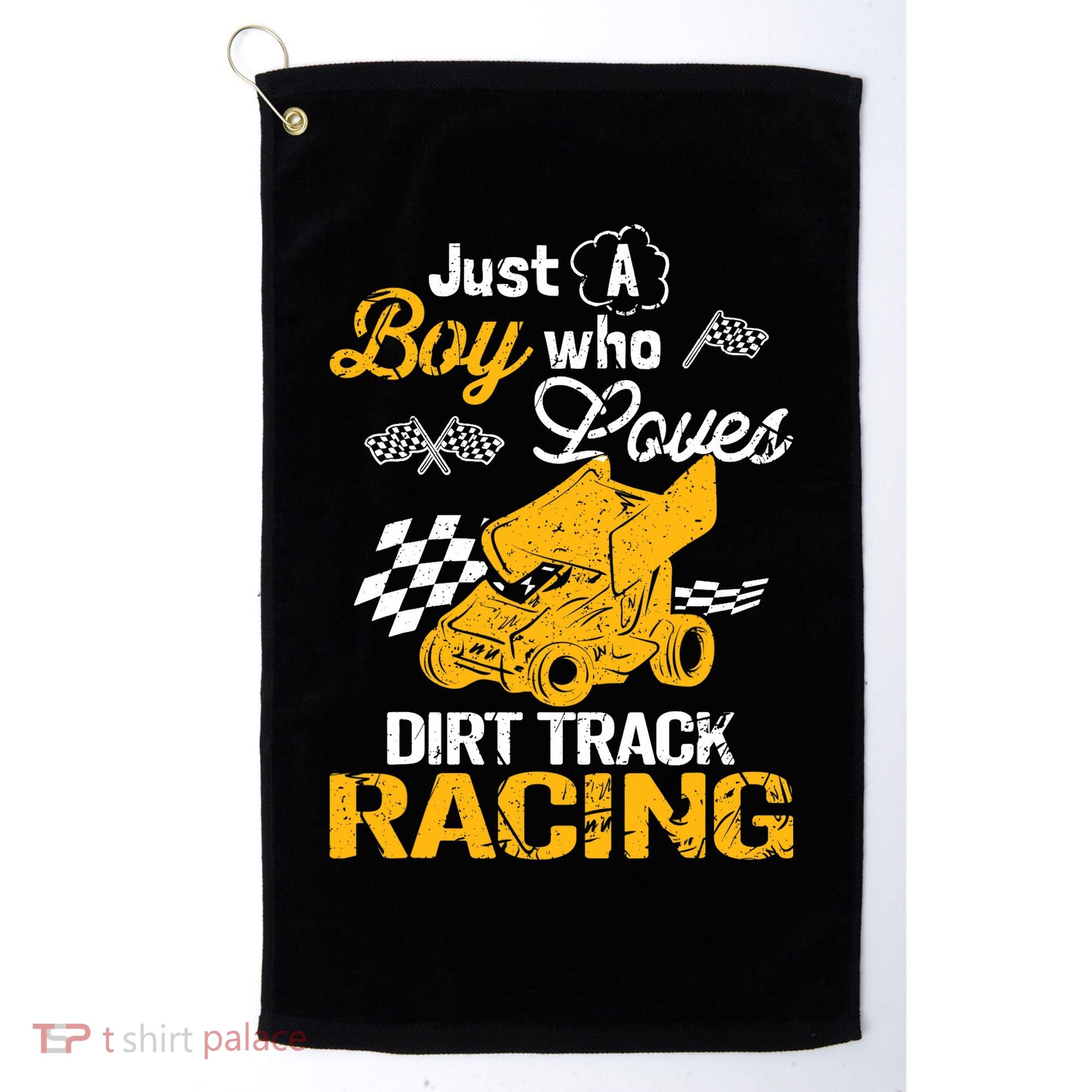 Dirt Track Racing Boy Golf Towel