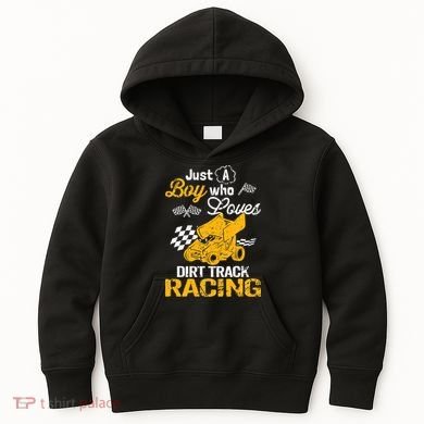 Dirt Track Racing Boy Kids Hoodie